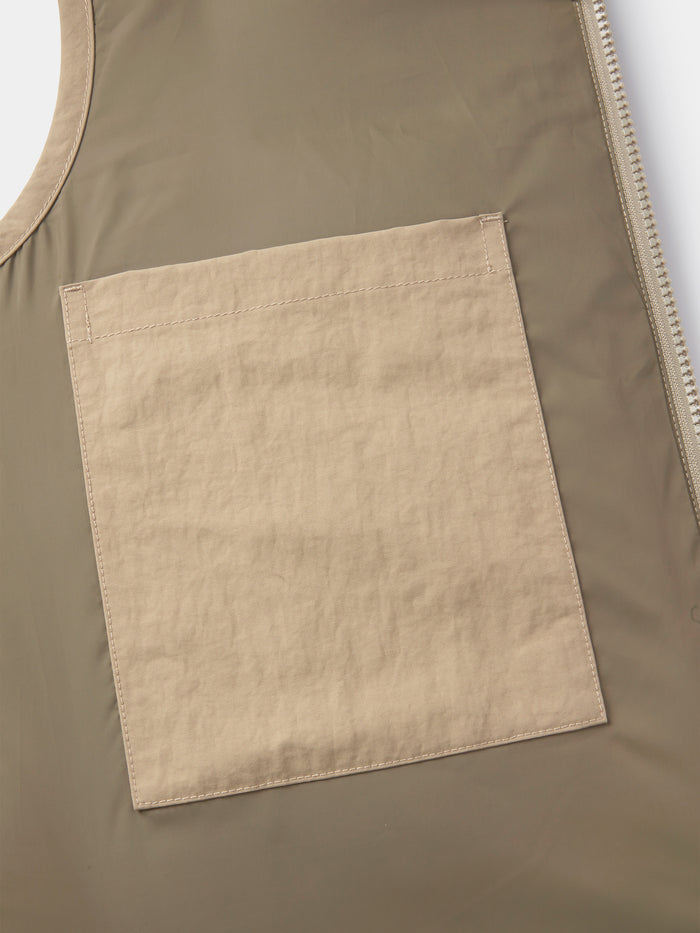 Aubin Light Khaki Lancaster Lightweight Nylon Gilet | Gilet
