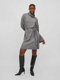 Lara Roll Neck Knit Dress (Grey)