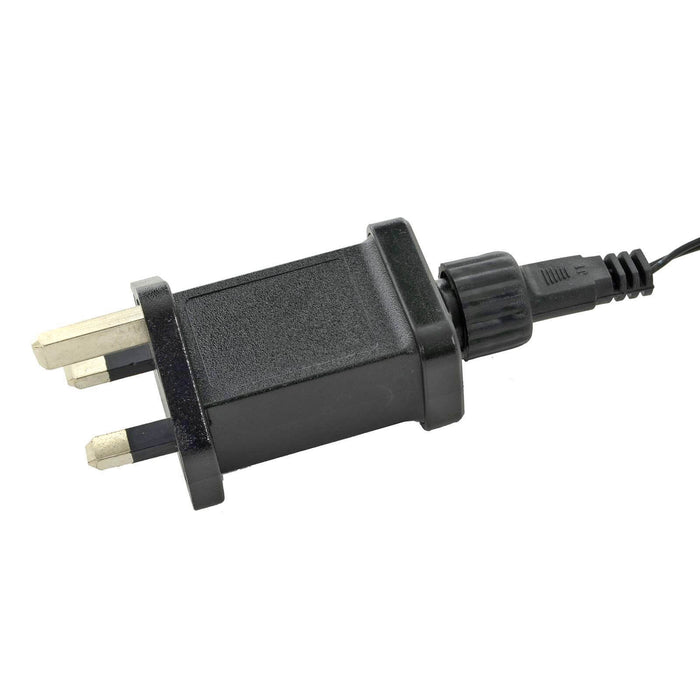 Black transformer for use with LED Christmas decorations