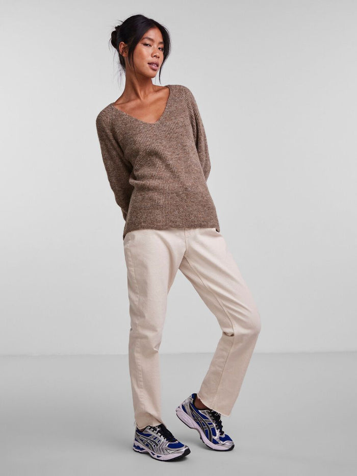 Lelle V-Neck Jumper (Fossil)