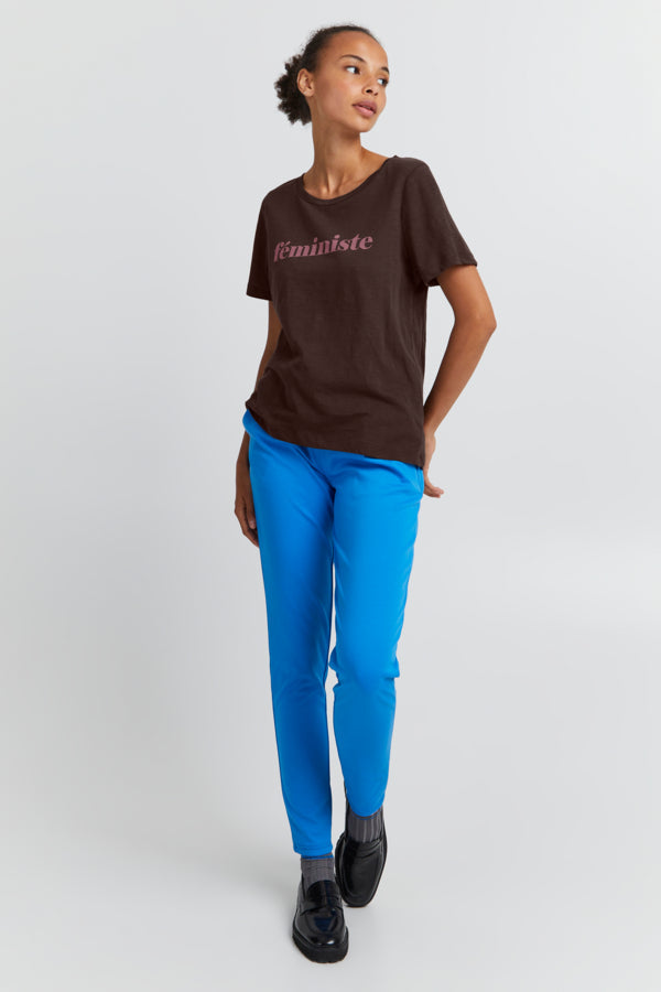 Liberte Slogan T-Shirt (Bracken)