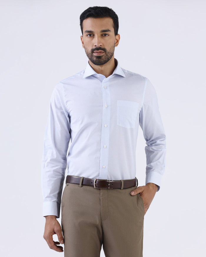 Light Blue Non Iron Printed Shirt - Erol