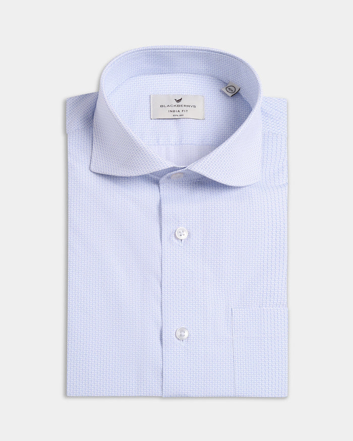 Light Blue Non Iron Printed Shirt - Erol
