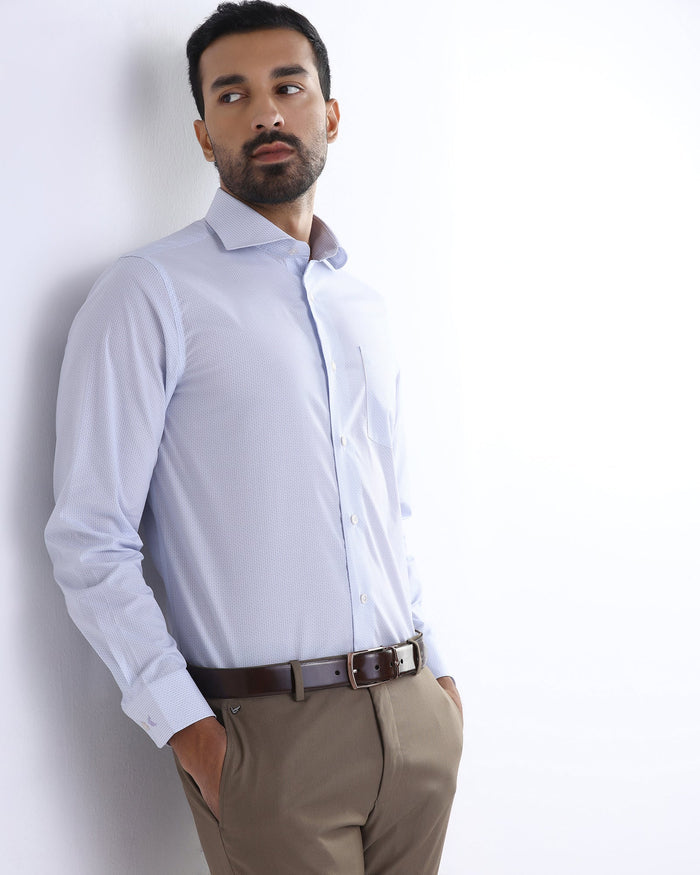 Light Blue Non Iron Printed Shirt - Erol