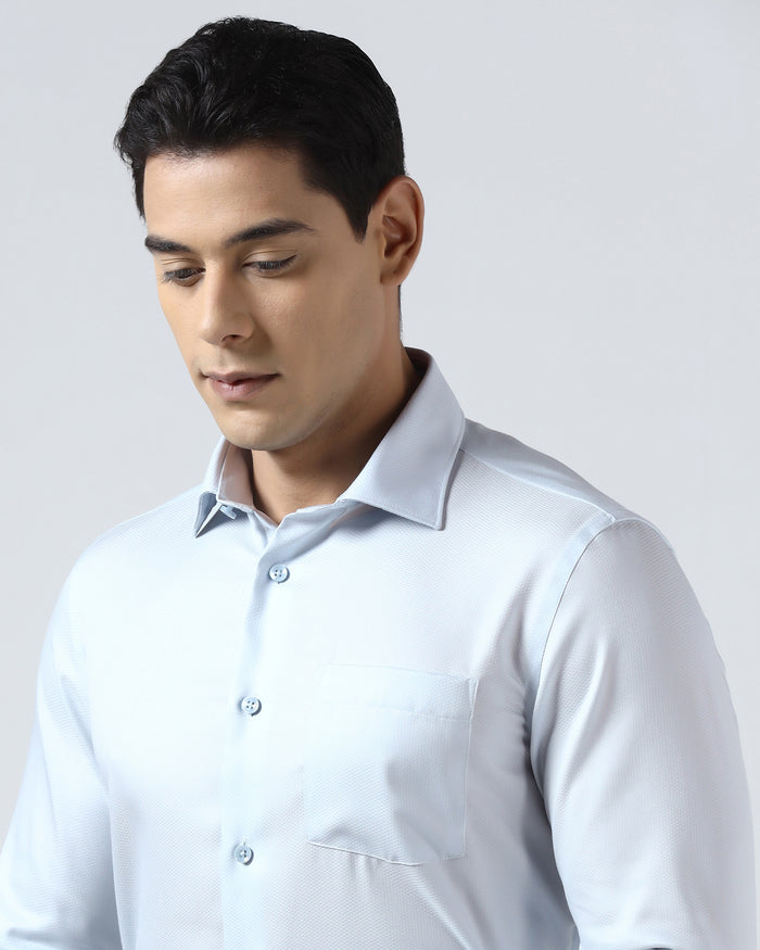 Light Blue Non Iron Textured Shirt - P31