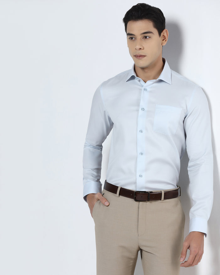 Light Blue Non Iron Textured Shirt - P31