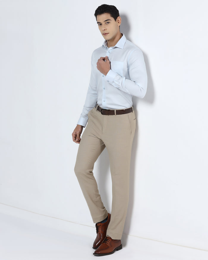 Light Blue Non Iron Textured Shirt - P31