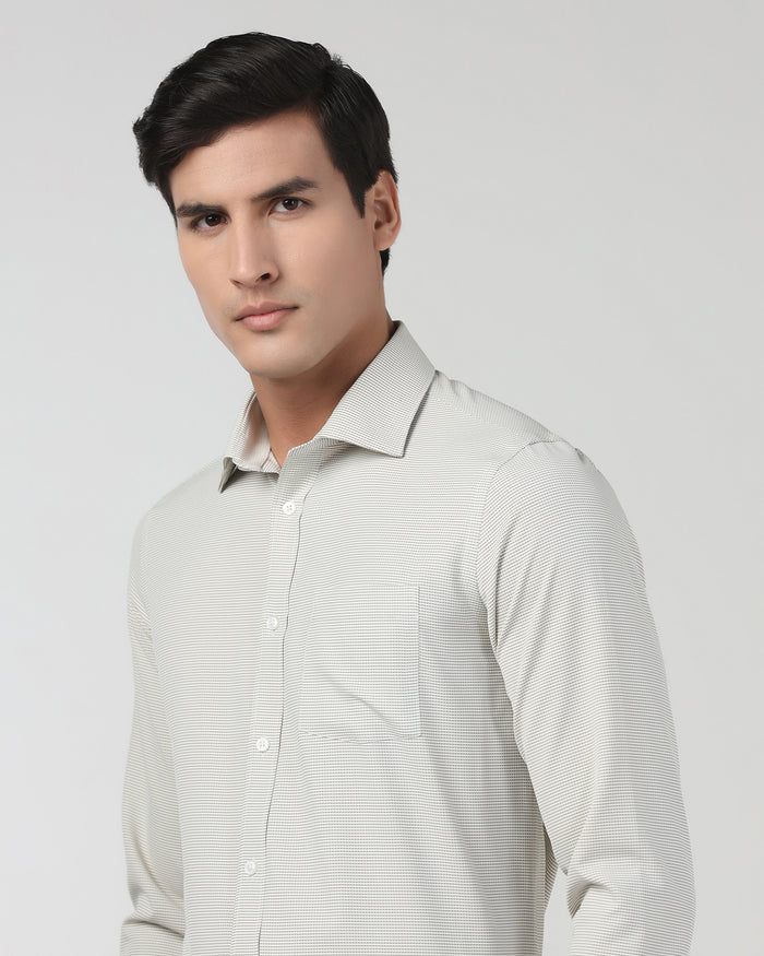 Light Olive Non Iron Textured Shirt - Rise E