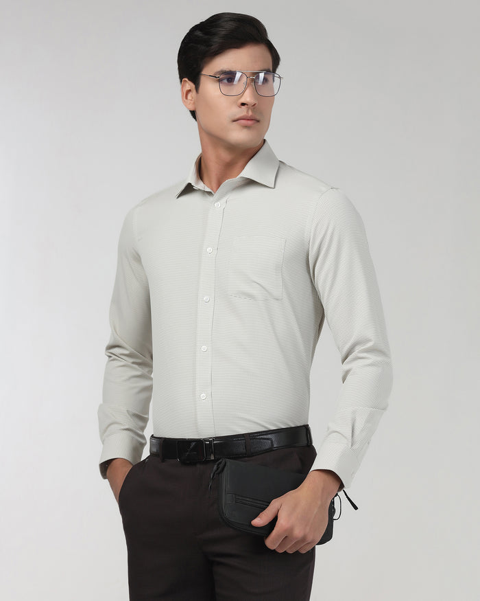 Light Olive Non Iron Textured Shirt - Rise E