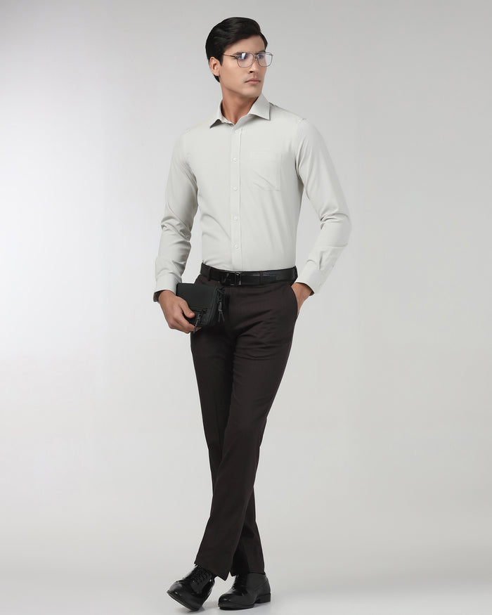Light Olive Non Iron Textured Shirt - Rise E