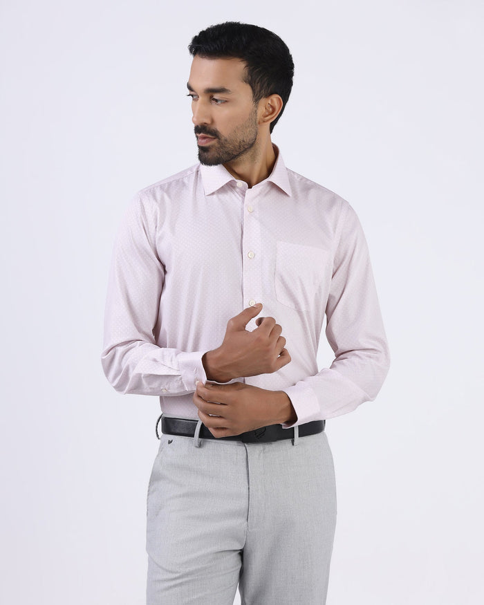 Light Pink Printed Shirt - Cube