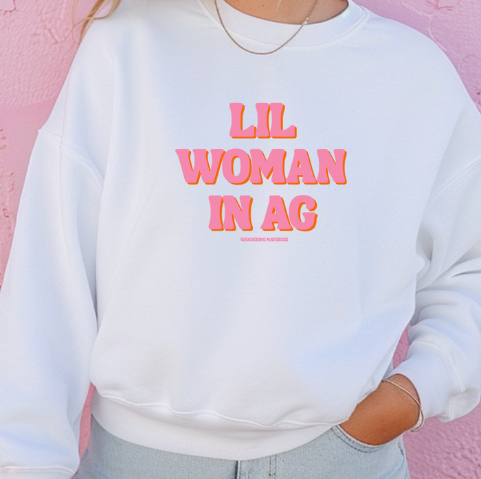 Lil Woman In AG– Crewneck