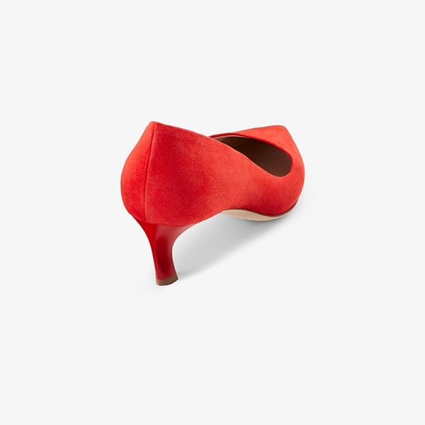 Lillian 1.0 Pump-Suede :: Vermilion