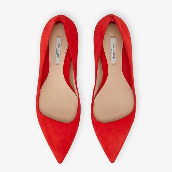 Lillian 1.0 Pump-Suede :: Vermilion