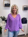 Lini V-Neck Shirt (Purple)