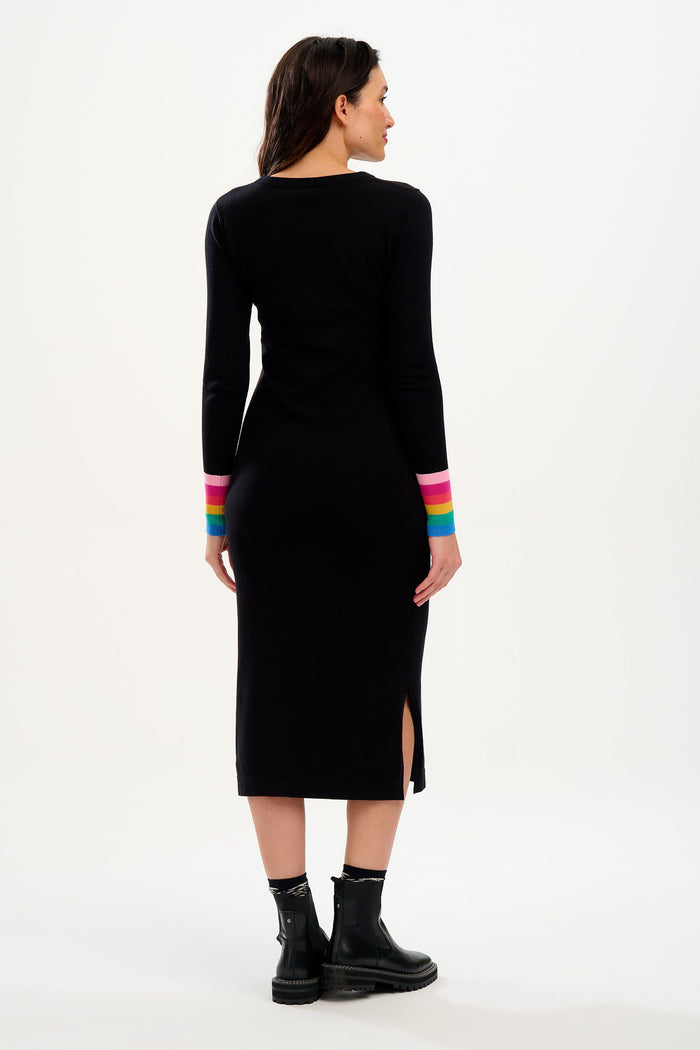 LISELLE MIDI KNIT DRESS (BLACK)