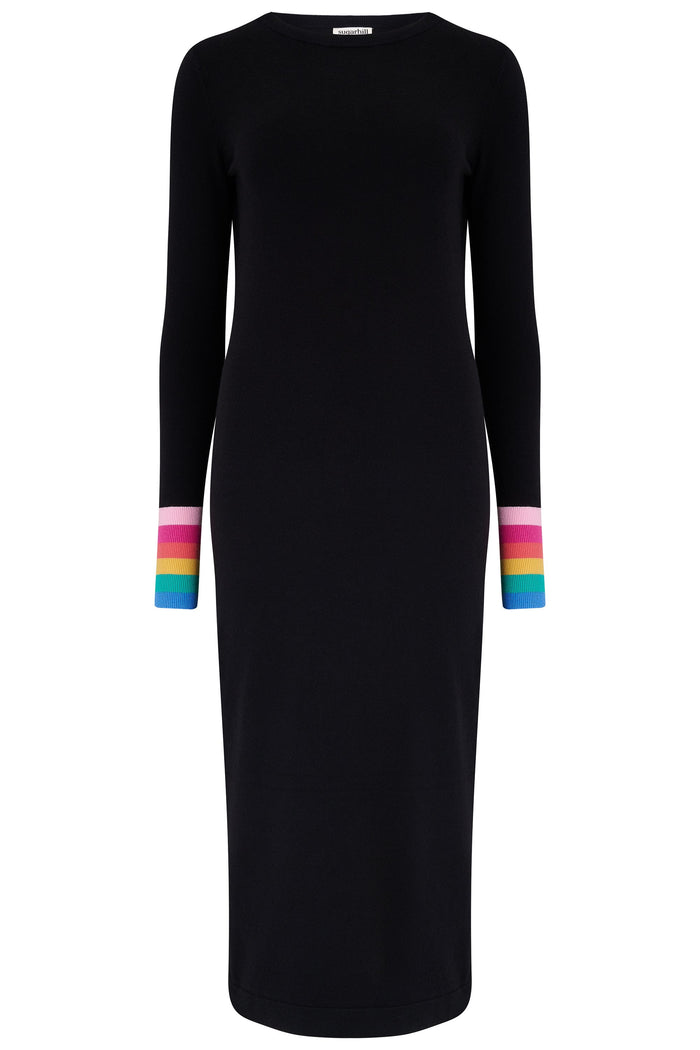 LISELLE MIDI KNIT DRESS (BLACK)