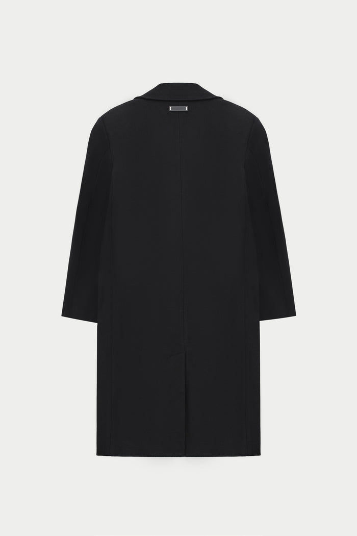 LONGLINE OVERCOAT - BLACK