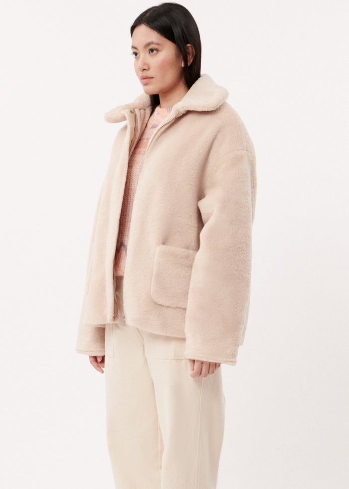 Lonnie Faux Fur Coat (Cream)