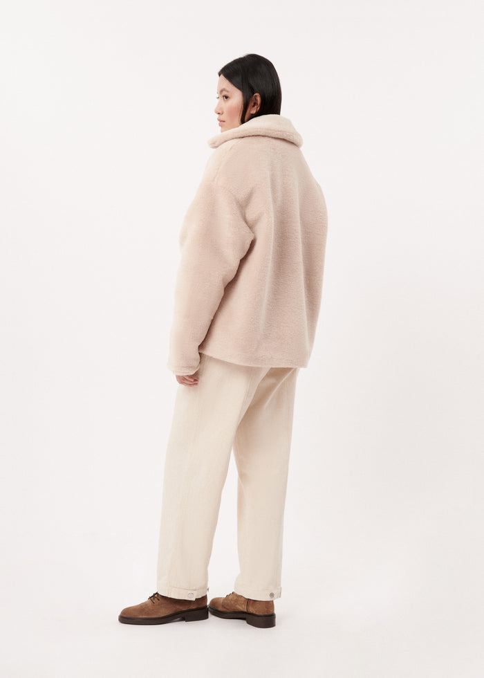 Lonnie Faux Fur Coat (Cream)
