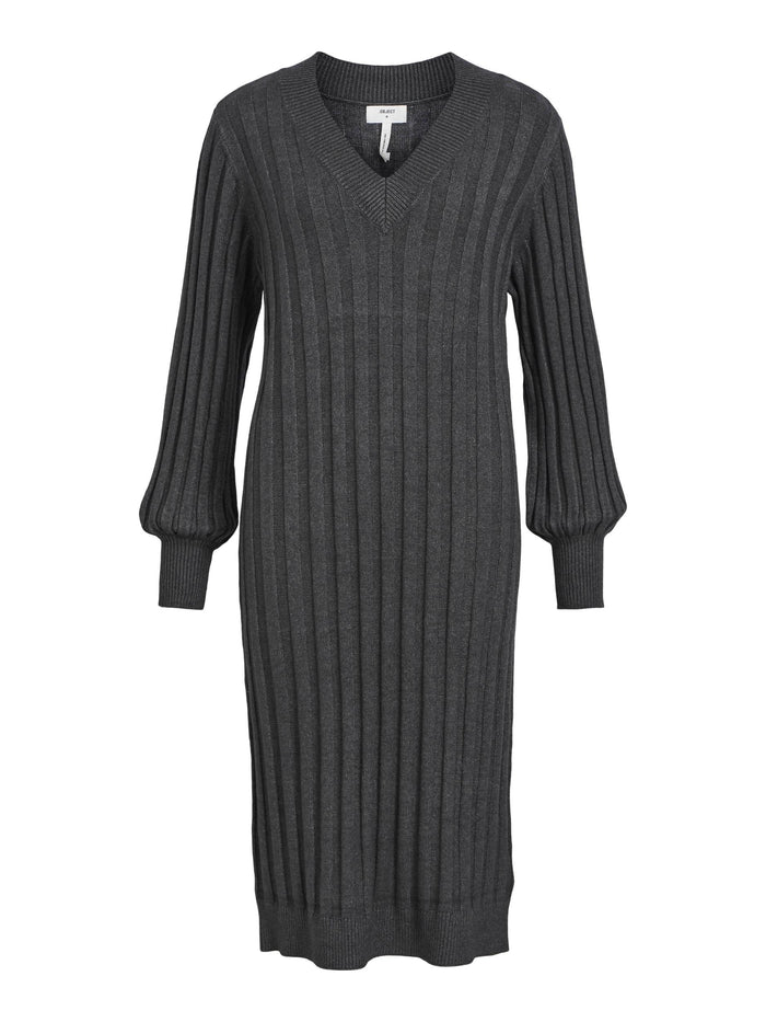 LOUISE KNIT DRESS (DARK GREY/ MELANGE)