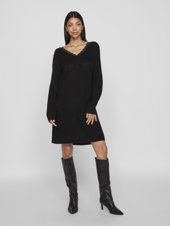 Lourda Mini Knit Dress (Black)