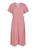 Lovie Wrap Midi Dress (Pink Yarrow/Alini)