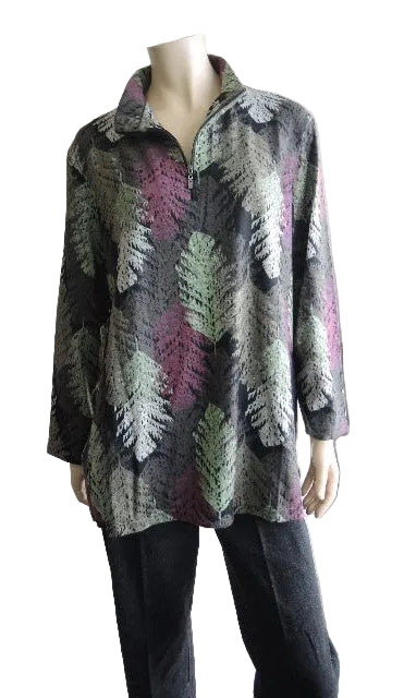 LS collection Leaf Print Top