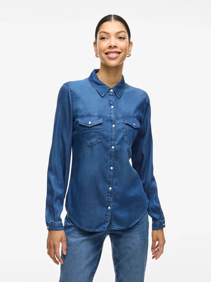 Luca Denim Shirt (Dark Wash)