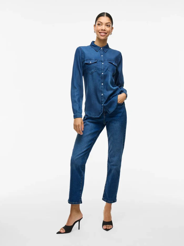 Luca Denim Shirt (Dark Wash)