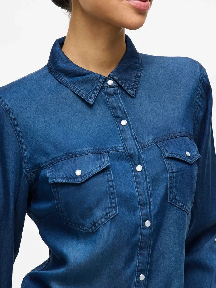 Luca Denim Shirt (Dark Wash)