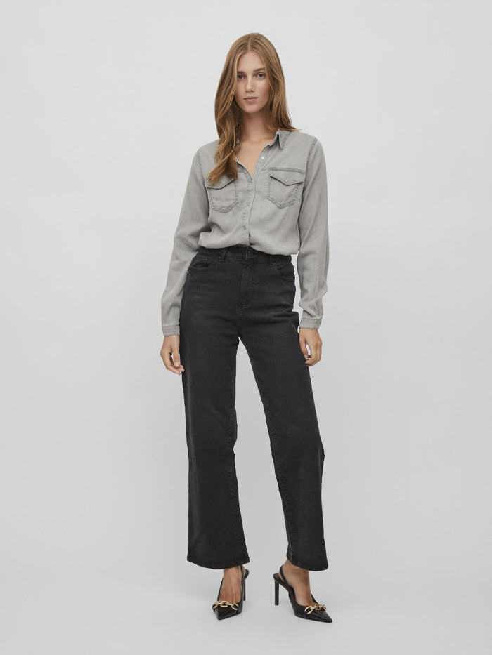 Luca Denim Shirt (Light Grey)