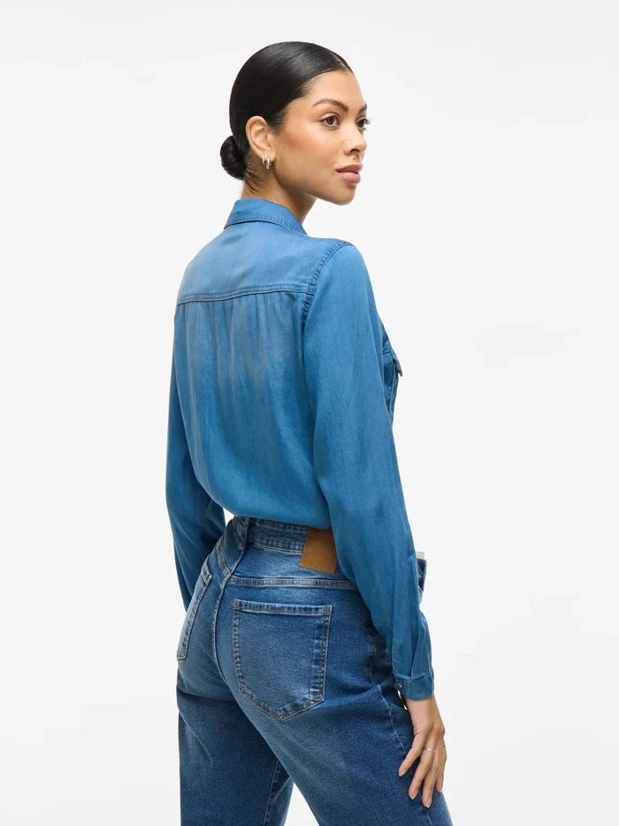 Luca Denim Shirt (Medium Blue)