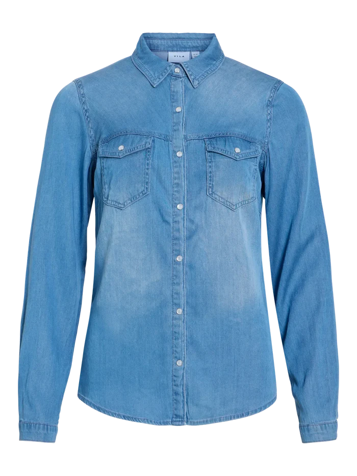 Luca Denim Shirt (Medium Blue)