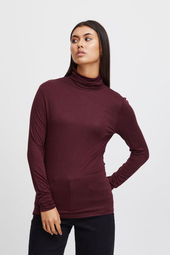 LUCIA ROLL NECK TOP (PORT ROYALE)