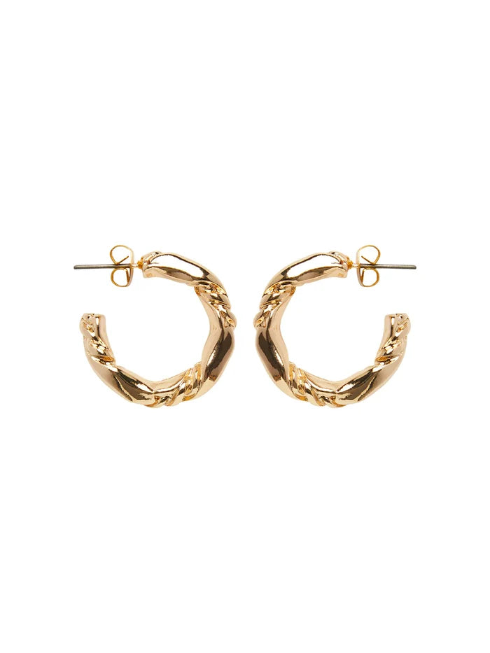 LULU HOOP EARRINGS (GOLD)