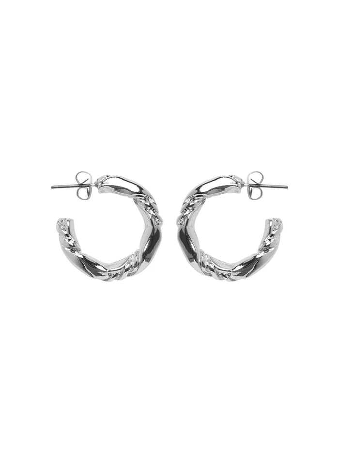 LULU HOOP EARRINGS (SILVER)