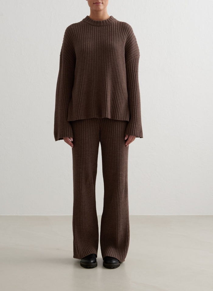 Macchiato Rib Knit Sweater & Pants Set