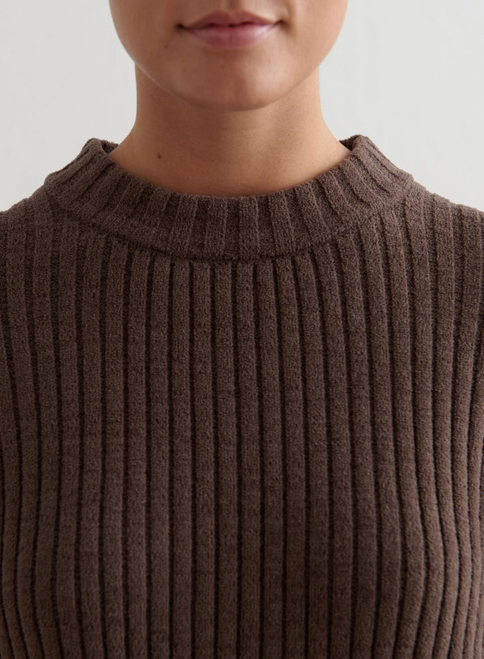 Macchiato Rib Knit Sweater & Skirt Set