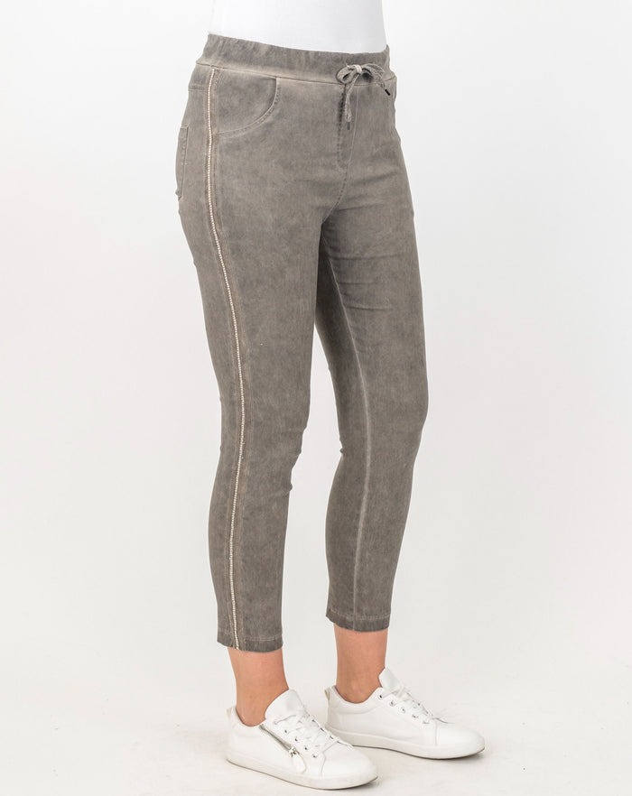 Maglia Stretch Embellished Pants ( Denim blue)