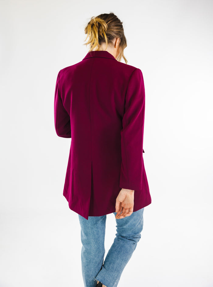 Maisie Blazer Coat (Burgundy)