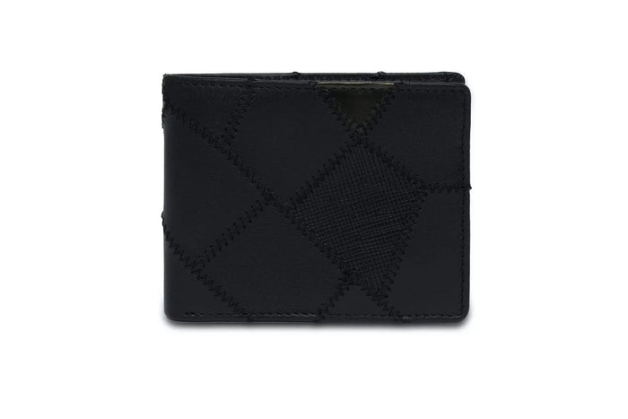 Moral Code Maple Upcycled Bi-Fold Wallet - #color_black-multi