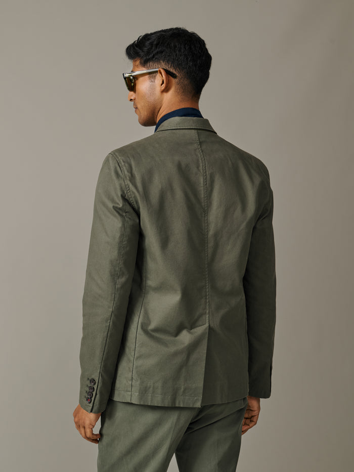 Aubin Khaki Mareham Patch Pocket Jacket | Suit Jackets