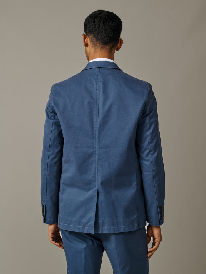 Aubin Washed Blue Mareham Patch Pocket Jacket | Suit Jackets