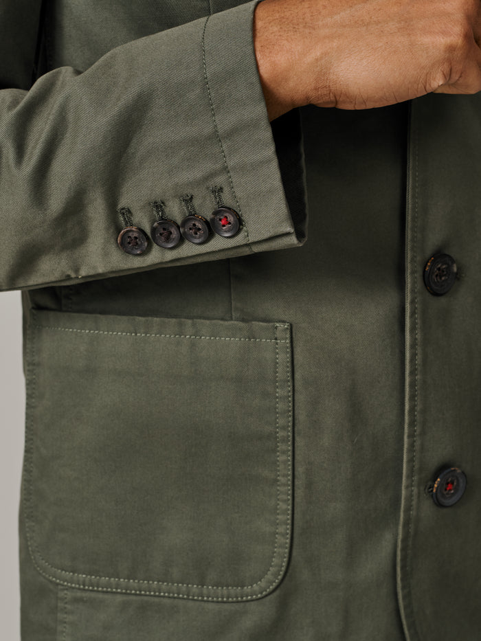 Aubin Khaki Mareham Patch Pocket Jacket | Suit Jackets