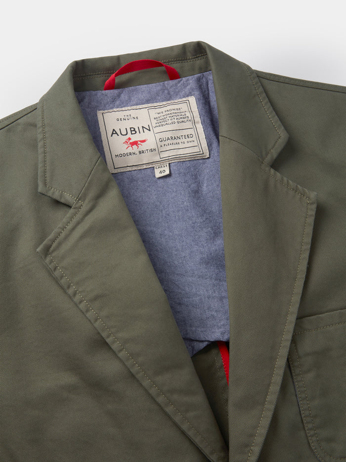 Aubin Khaki Mareham Patch Pocket Jacket | Suit Jackets