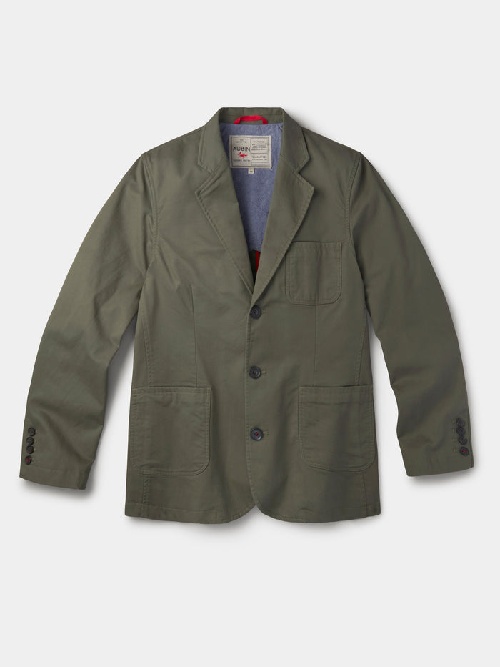 Aubin Khaki Mareham Patch Pocket Jacket | Suit Jackets