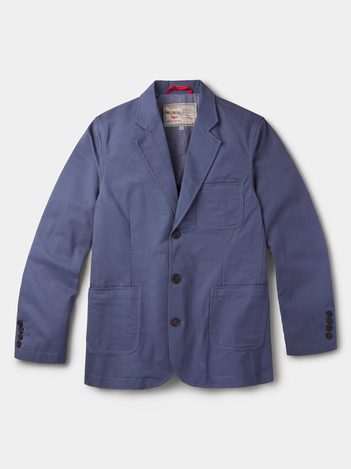 Aubin Washed Blue Mareham Patch Pocket Jacket | Suit Jackets