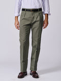 Aubin Khaki Mareham Relaxed Fit Trouser | Suit Trousers