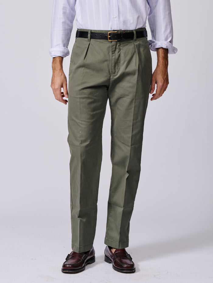 Aubin Khaki Mareham Relaxed Fit Trouser | Suit Trousers